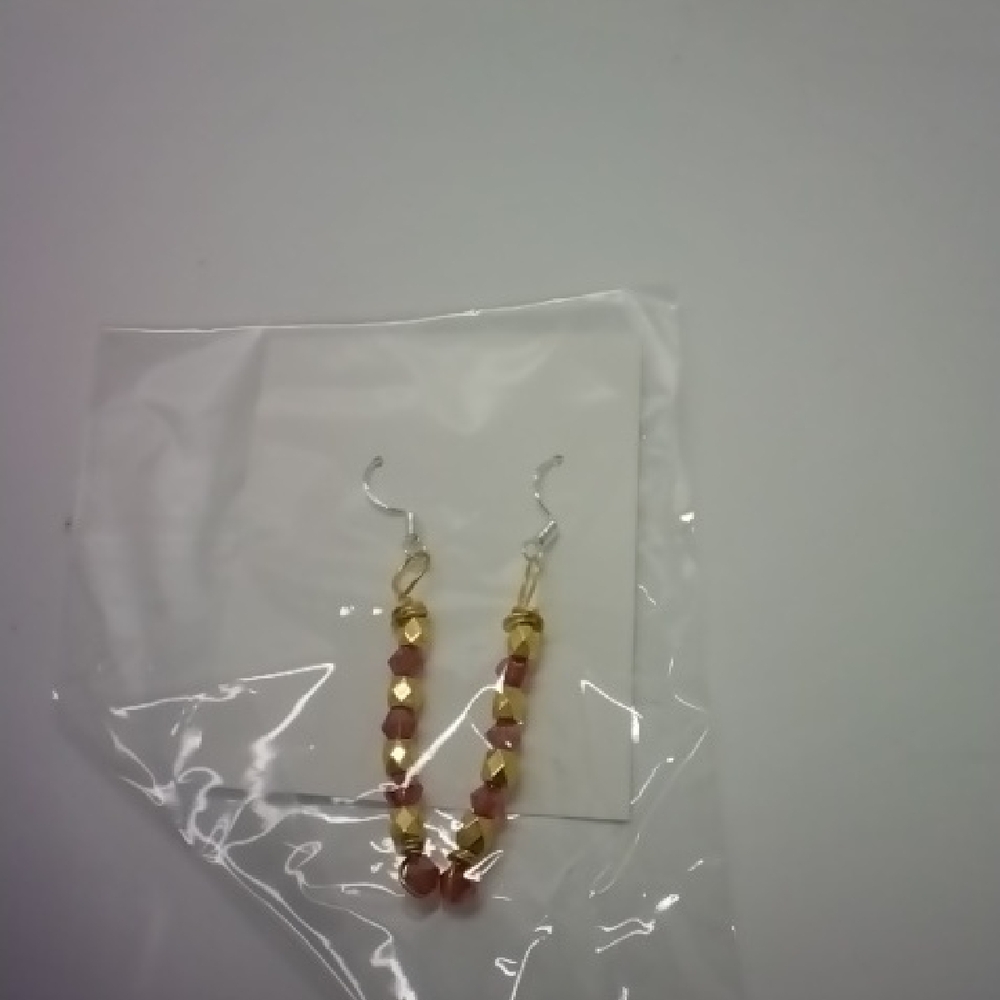 Lorena Espinoza Design Gold and Brown Earrings